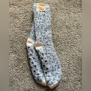 🔴Cozy Blue and Cream Textured Socks